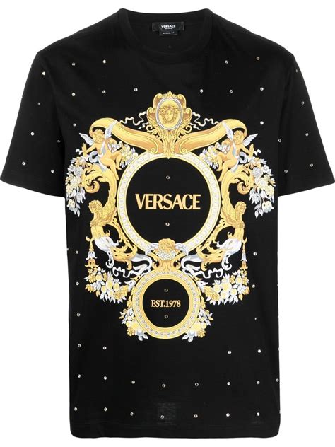 maglietta versace tshirt medusa|versace baroque t shirt.